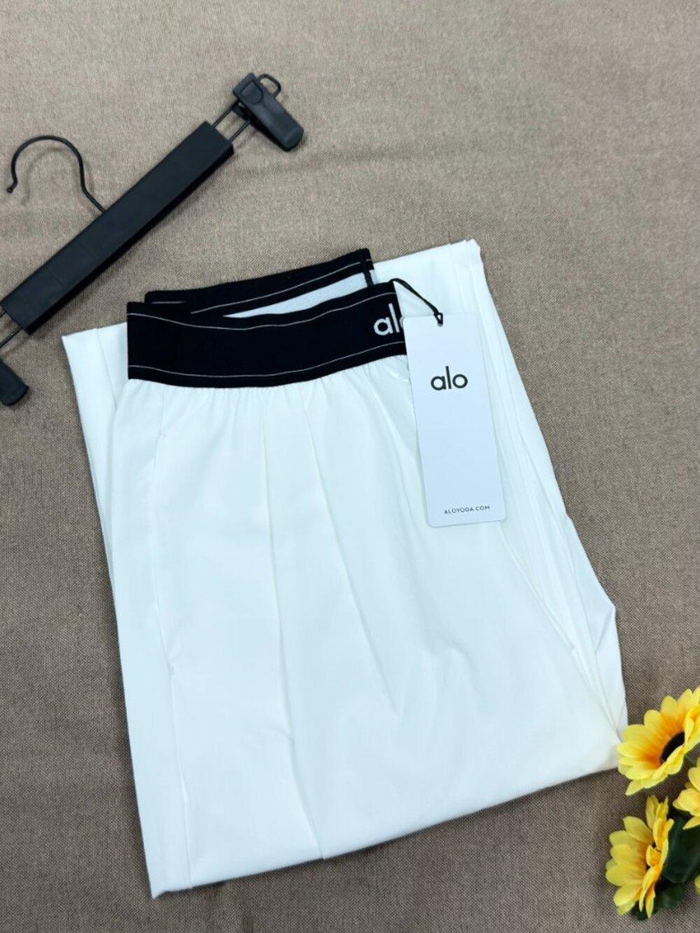 ☃️ALO Yoga Suit Up Trouser White（Regular）⚪️High Waist Wide Leg Athleisure Pants - Picture 2 of 8